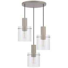 Orla Ribbed Glass 3 Light Cluster Pendant